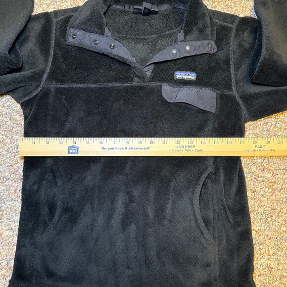 Patagonia Women’s Re-Tool Snap T Fleece Polartec Pullover Jacket Sz M Black - Picture 4 of 5